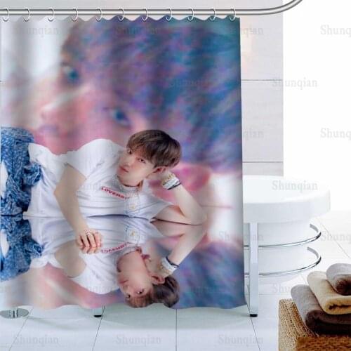 BAEK HYUN Shower Curtain 12 Hook Polyester Fabric 3D Printing Bathroom Curtain Waterproof Mildew Proof Bath Curtain Decor 0512