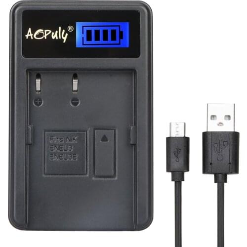 AOPULY EN-EL3e USB Battery Charger EN-EL3e Charger ENEL3 EN EL3e for Nikon D50 D70 D90 D80 D100 D200 D700 D50 MH-18A