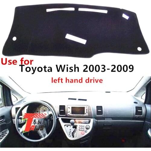 TAIJS Factory 3 colors New Design Polyester Fibre Car Dashboard Cover For TOYOTA Wish 2003-2009 Left hand drive