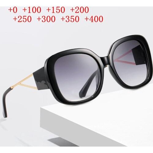 Women Bifocal Reading Glasses magnifier Female Look Near Far multi-focus Lens Presbyopic Goggle Sunglasses Big Frame Vintage NX