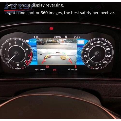 For VW B8 PASSAT CC golf 7 GTI Variant Car LCD Instrument Panel Replacement Dashboard Digital Dashboard Panel Car Virtual Linux