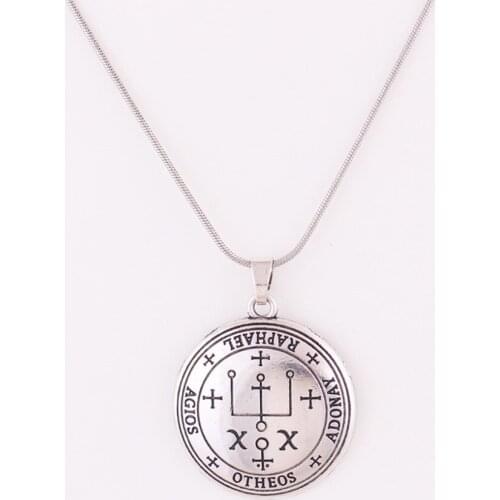 Snake Link Chain RAPHAEL Letter Written Viking Ancient Rune And Sigils Amulet Talisman Zinc Alloy Dropshipping