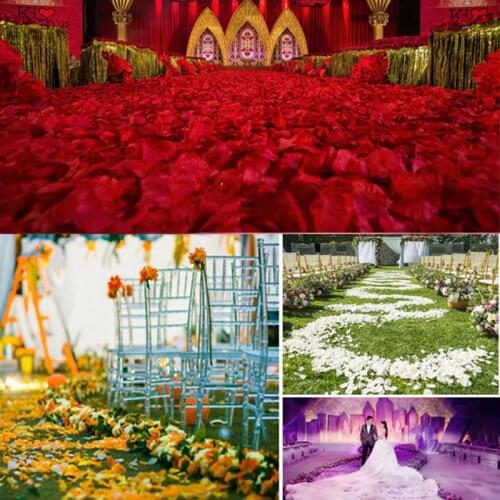 1000 pieces/pack 5*5CM rose petals wedding decoration romantic simulation rose petals wedding scene layout flowers wedding petal