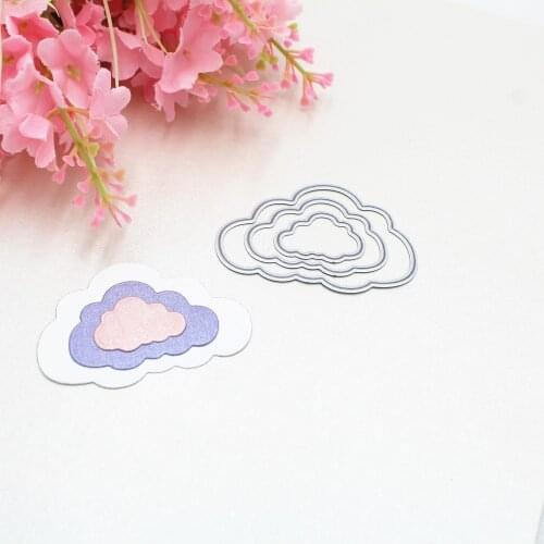 3Pcs Clouds DIY Scrapbooking Photo Album Paper Card Craft Cute Embossing Metal Cutting Dies Stencils Scrapbooking