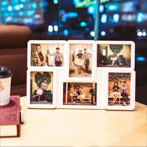 5-inch six-grid combination photo frame, environmentally friendly photo frame on the wall, studio wedding art photo