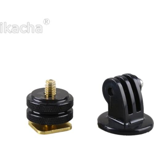 Tripod Mount Adapter +1/4 inch Hot Shoe Tripod Mount Screw Adapter For Canon for Nikon SLR For GoPro Hero For SJCAM