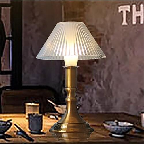 American Retro touch Sensor Bar Table Lamp Rechargeable Restaurant Cafe Table Night lamp Romantic Bedroom Table Light