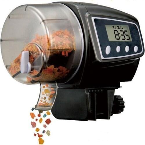 Digital LCD Automatic Aquarium Food Feeder Fish Tank Automatic Timing Fish Food Supplier 4 Feeding Time