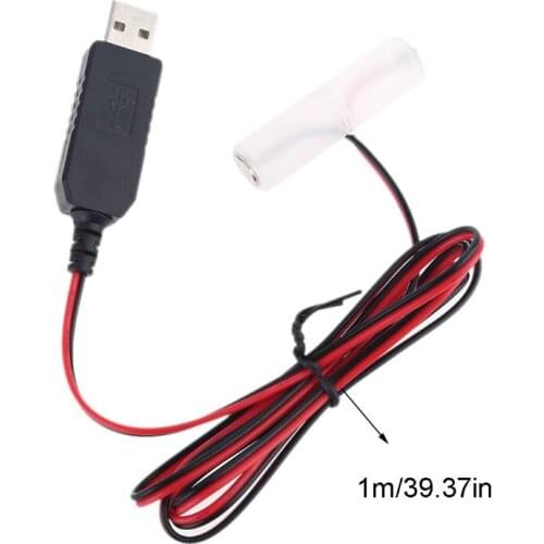 LR6 AA Battery Eliminator USB Power Supply Cable Replace 1-4pcs 1.5V AA Battery for Radio Electric Toy Clock LED Strip