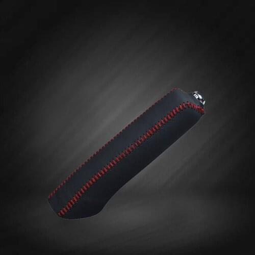Car Hand Brake Covers Top Layer Leather Case for Toyota Corolla Handbrake Grips Cover Auto Genuine Leather Handbrake