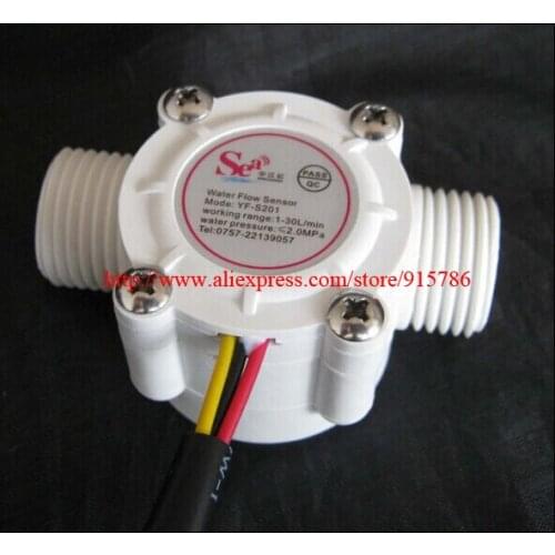2pcs/lot Water heater parts water fireplace sensor/30L/min Hall flow meter/G1/2 water flow sensor