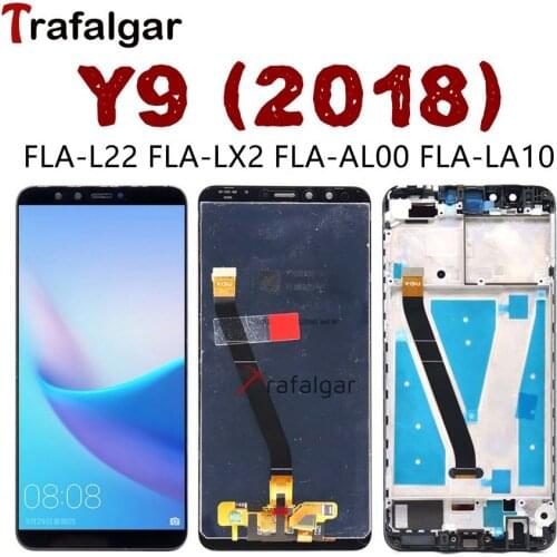 Trafalgar Display For Huawei Y9 2018 LCD Display Touch Screen Digitizer Assembly With Frame For Huawei Y9 2018 LCD FLA-LX1 LX3