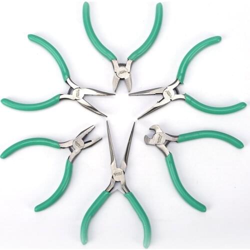 ELECALL Multifunction Cutter Cutting Nippers Pliers Hardware Mini Tool Pliers Tweezers Clamps Multi-purpose green
