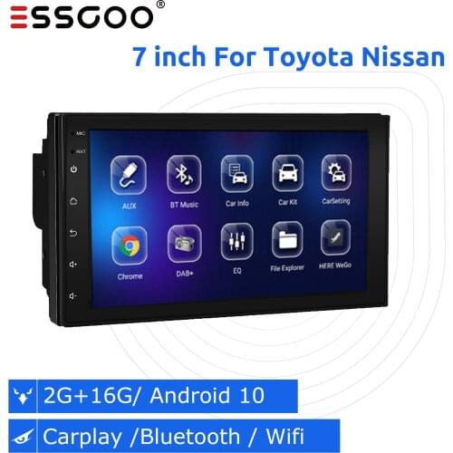 ESSGOO Car Radio 2 din 7/8/9/10 inch Android Auto Stereo Autoradio Multimedia Player GPS WIFI For VW Toyota Nissan Hyundai Ford