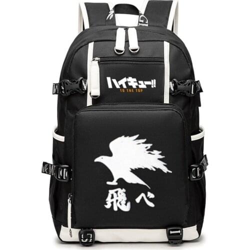 Haikyuu!! Karasuno Koukou Large Backpack Teenagers School bag Hinata Shoyo Men Women Shoulder Travel Mochila Laptop Bags