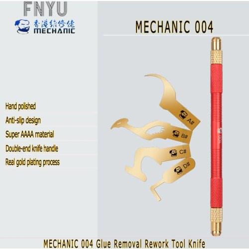 Glue Removal Tool MECHANIC 004 Chip Motherboard Layered Cutting Rework Blade Set For Phone Repair Remove IC Double-End Knife