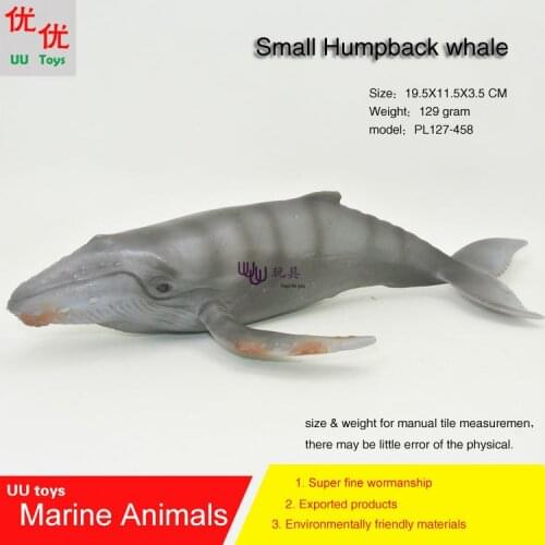 Hot toys little humpback whale Simulation model Marine Animals Sea Animal kids gift educational props Action Figures