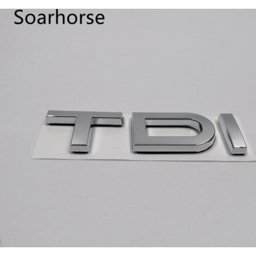 Soarhorse For Audi A3 A4 A5 A6 A8 Q3 Q5 Q7 TT Chrome ABS TDI Emblems Logo Car Rear Badge Letters Sticker