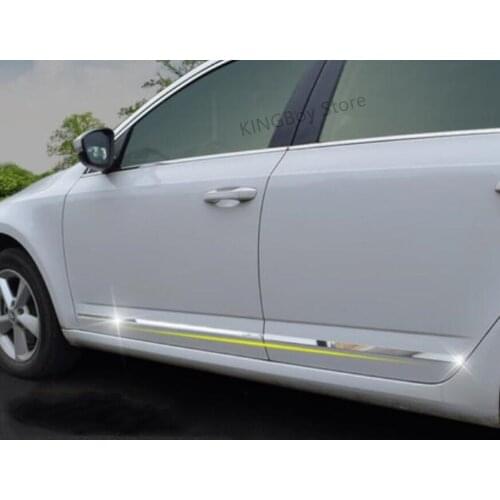 Stainless Steel Door Body Molding For Skoda Octavia Station Wagon A7 2015-2019 Accessories Side Strips Trim Cover