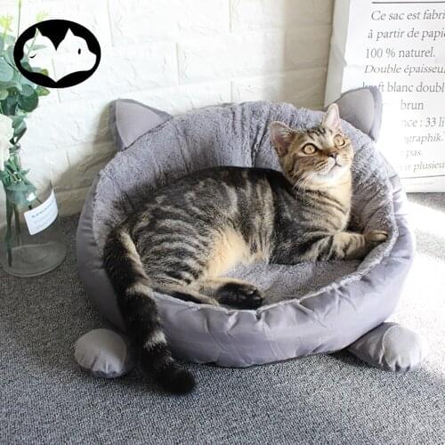 Soft Cat Bed for Cats Cotton Cute Cat Beds House Kitten Pet Product Pet Bed for Cats Beds Sofa Basket House Cat Accessories
