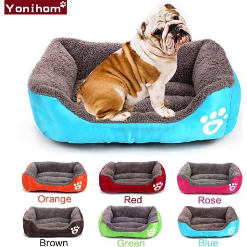 Dogs Soft Bed Pet House S-XL Waterproof Bottom Fleece Warm Pet Cat Bed House Sofa for Small Medium Large Dogs Supplies Cats Bed