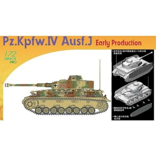DRAGON 7409 1/72 Scale Pz.Kpfw.IV Ausf.J Early Production Model Kit