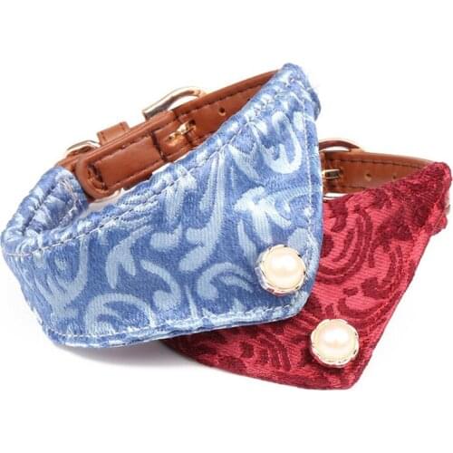 Durable Small Dog Collar Scarf Bandana Pet Cats Collar Bow Necklace Scarf for Dog Puppy Adjustable High Quality Dog Accessories