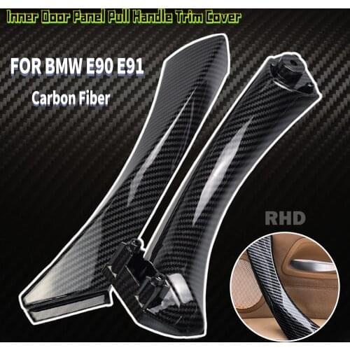 Car Inner Handle Interior Door Panel Pull Trim Cover Beige Black left Right For BMW 3 series E90 E91 316 318 320 325 328