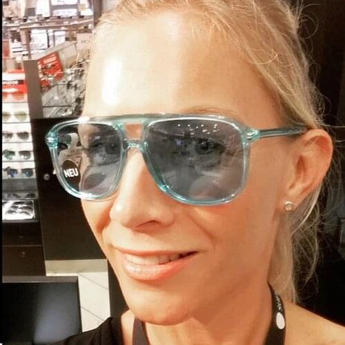 New Trendy Clear Ocean Lens Shade For Female Oval Transparent Frame Sun Glasses Brand Luxury Designer Candy Color Oculos De Sol