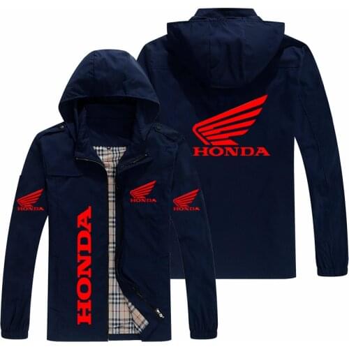 2021 Autumn Men‘s Hooded Jacket Honda Wing Logo Print Hoodie Jackets Off-Road Sports Jacket Streetwear Men Women Winter Coats