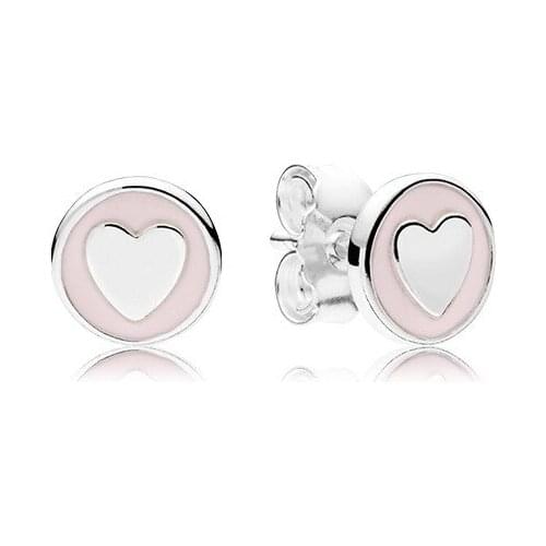 Romantic Personality Cubic Zirconia Stud Earrings Pink Sweet Declaration Love Fashion Earrings For Women Girls Jewelry