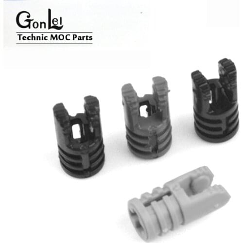 20Pcs/lot 30553 Hinge Cylinder 1x2 Locking with 2 Click Fingers Axle Hole 9 Teeth MOC Building Blocks Bricks Parts Toy for 30552