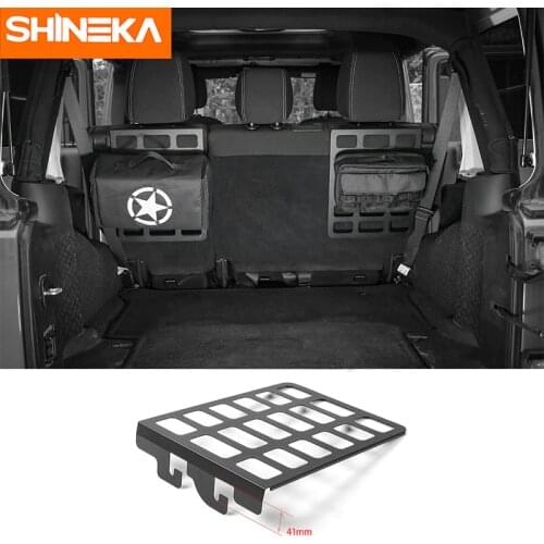 SHINEKA Best Sales Iron Seat Back Bracket Shelf Trunk Rack Luggage Carrier Holder Car Styling for Jeep Wrangler JK 2007