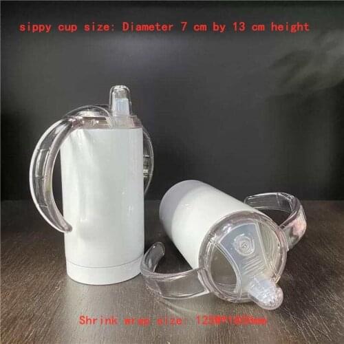 SUB125170 Best Sale Clear Sublimation Shrink Wrap for 12oz Straight Sippy Cup