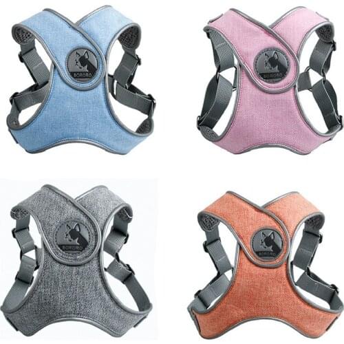 Puppy Cat Pet Dog Harness Reflective Breathable Nylon Dog Harness Strap Soft Walk Vest Collar For Small Medium Size Dog Pets2021