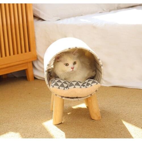 Pet Supplies Pet Bed High-end Simple Cat Wooden Cylinder Nest Four Seasons Universal New Product