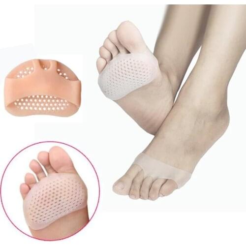 USHINE Silicone Padded Forefoot Insoles High Heel Shoes Pad Gel Insoles Breathable Health Care Shoe Insole High Heel Shoe Pad