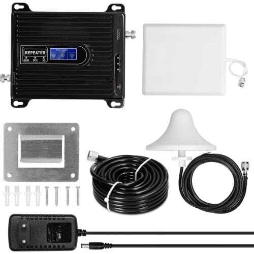 Amplifier 900/1800/2100 GSM DCS WCDMA 2G/3G/4G LTE Signal Boosters Intelligent Repeaters Kit Cellphone Signal Boosters for Home