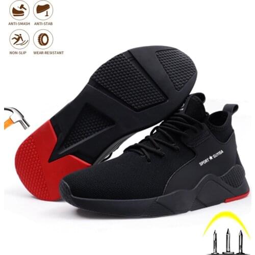 Safety Shoes Men Steel Toe Cap Industrial Work Boot Cushion Duty Non-slip Athletic Anti-smashing Anti-piercing Comfort Sneakers
