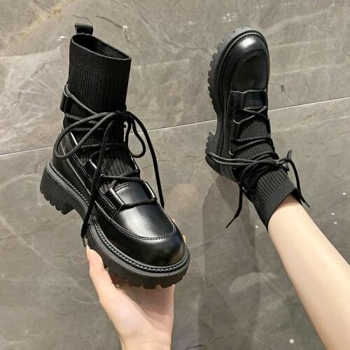 Shoes Womens Mid Calf Boots Round Toe Boots-Women Luxury Designer Rubber Ladies Elegant Autumn Stockings 2021 Fashion