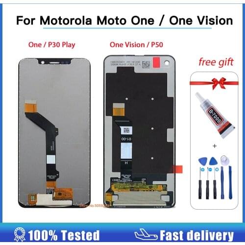 For Motorola Moto One Vision P50 XT1970 LCD Display Touch Screen Sensor Panel Digiziter Assembly For Moto One P30 Play XT1941
