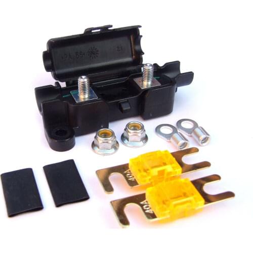 40Amp Inline Fuse Box Holder Set With Ring terminal Heat Shrink Car Air Conditioner Fuse Accessoriess For Midi