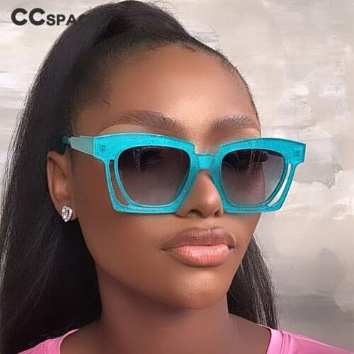 47475 Fashion Square Gradient Lens Sunglasses Men Women Hollow Sun Glasses Shades UV400 Vintage Glasses