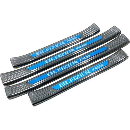 For 2020 2021 Chevrolet Blazer Accessories Stainless Door Sill Scuff Plate Kick Guard Pedal Threshold Step Protector Trim Cover