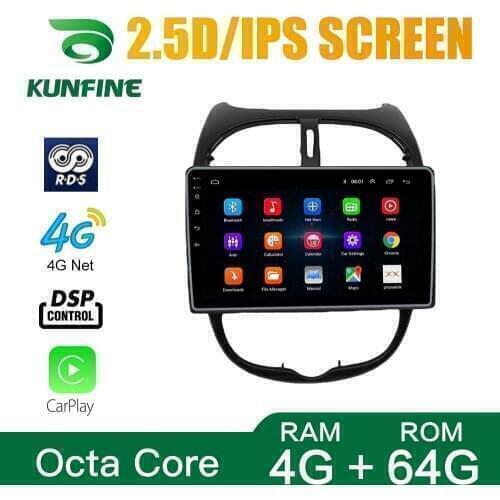 Android 10.0 Octa Core Car DVD GPS Navigation Player Deckless Car Stereo for PEUGEOT 206 2000-2016 Radio wifi