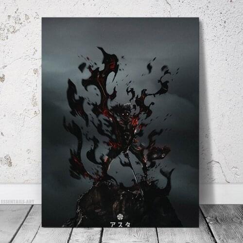 Asta Black Clover Anime Manga Canvas Wall Art Poster Painting Bedroom Study Living Room Decoration Print Home Decor