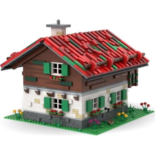 2375Pcs Bergbauernhaus #4 MOC-55694 Multi-detailed Mountain Farmhouse Building Block Kits (Licensed Designed by CombinedBricks)
