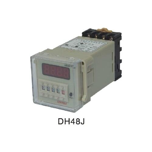DC 24v digital preset counter relay 1-999900 LED display 11 pin panel installed DH48J-A SPDT per-formative number counter