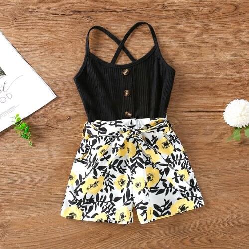 Baby Girls Romper 2021 New Summer Sleeveless Kids Jumpsuits for Girl 2 3 4 5 6 Year Toddler Children Floral Clothing