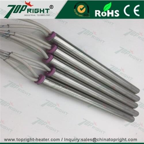 Dia.15x190mm High density electric swage cartridge heating element with pure nickel internal lead wite 1m
